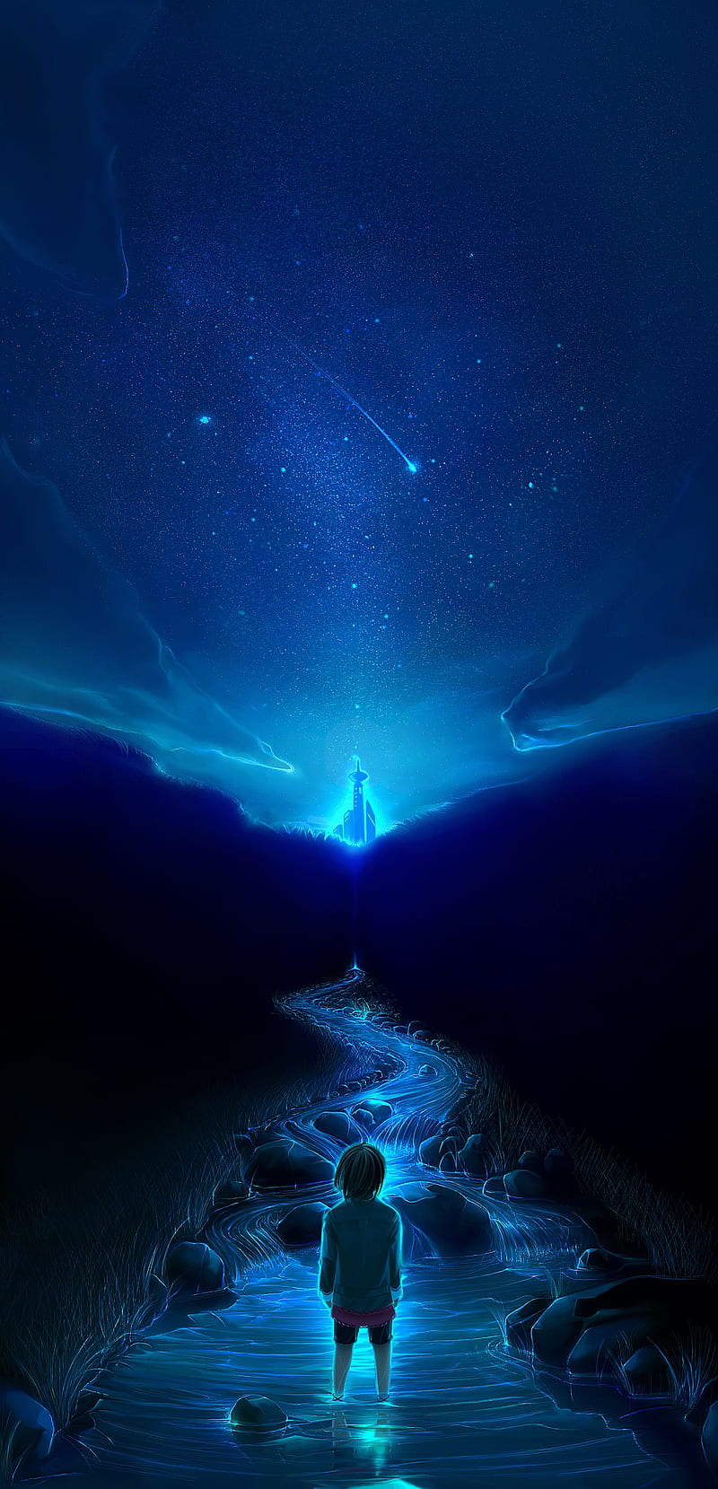 stars, sky, fantasy art, HD phone wallpaper