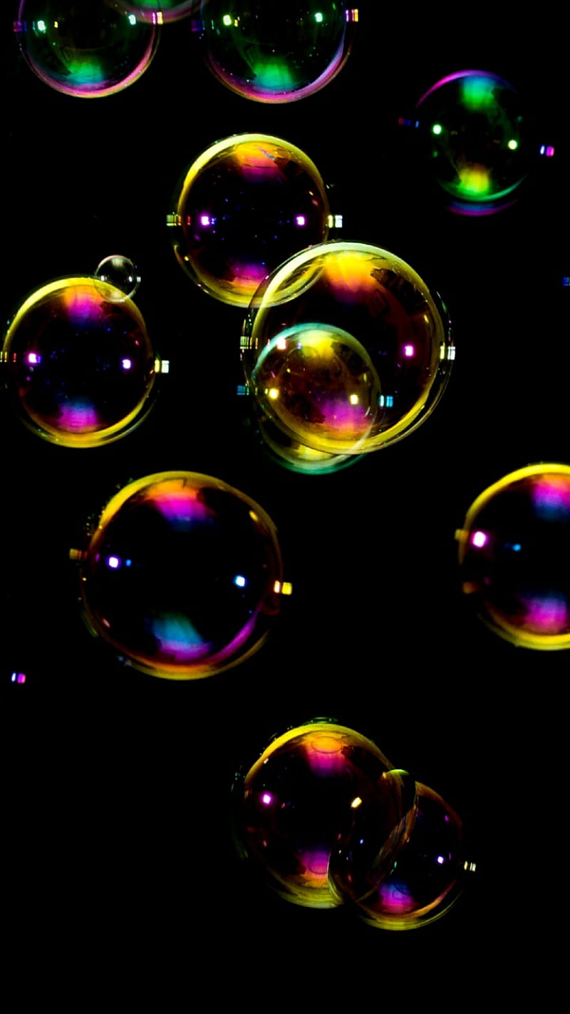 soap bubbles, bubbles, rainbow, soap, HD phone wallpaper