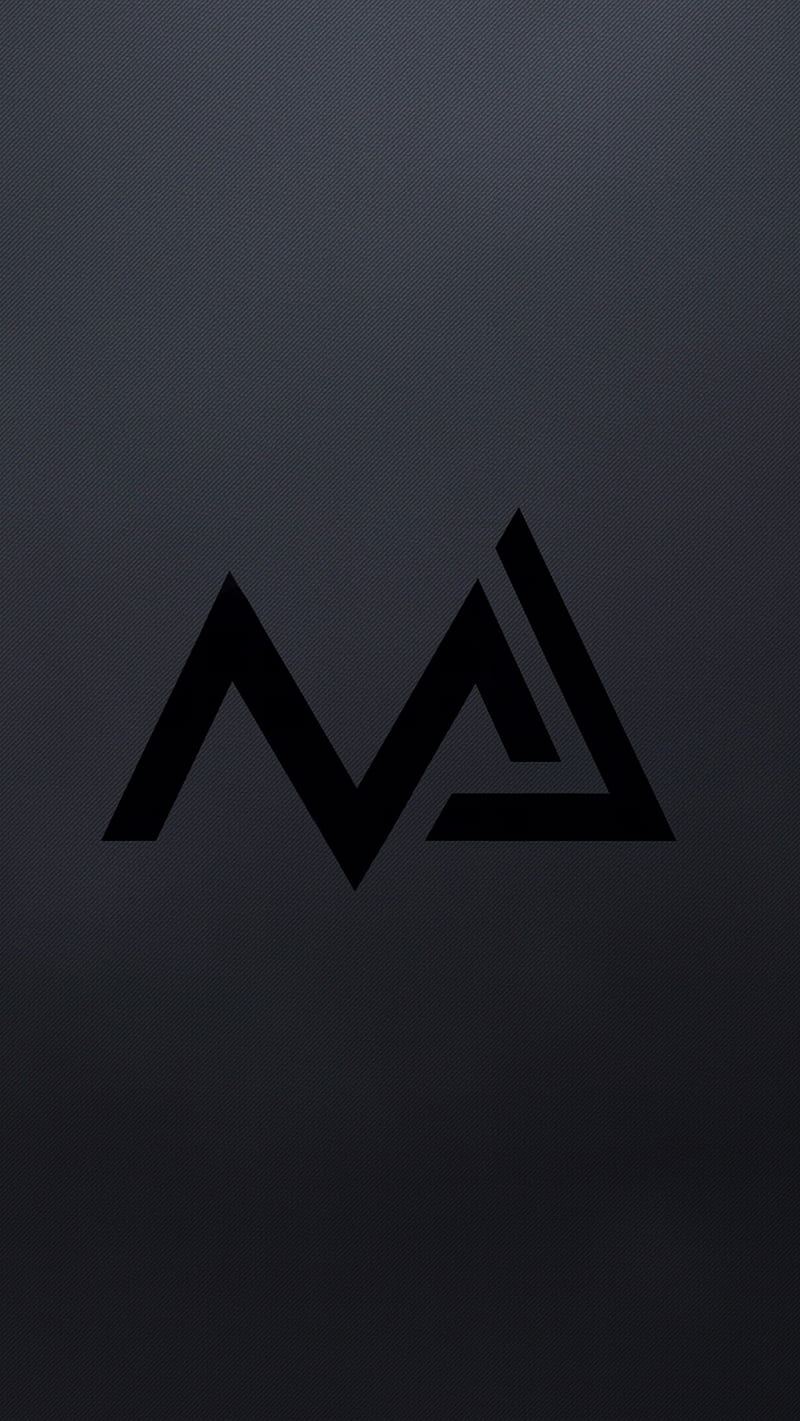 MJ logo, art, black, black logo, white, HD phone wallpaper