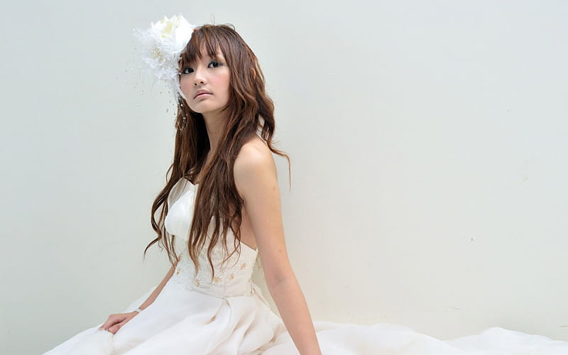 asian bridal, asian, white, style, bridal, HD wallpaper