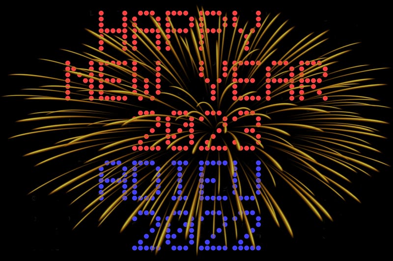 Happy New Year Abstract, 2023, digital, abstract, new year, fireworks, HD wallpaper
