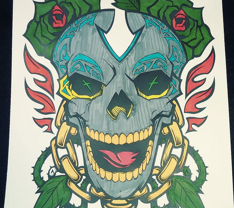 Skull head, colorful, skulls, HD wallpaper | Peakpx