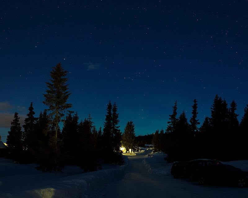 1920x1080px, 1080P free download | Landscape Night, dark, sky, snow ...