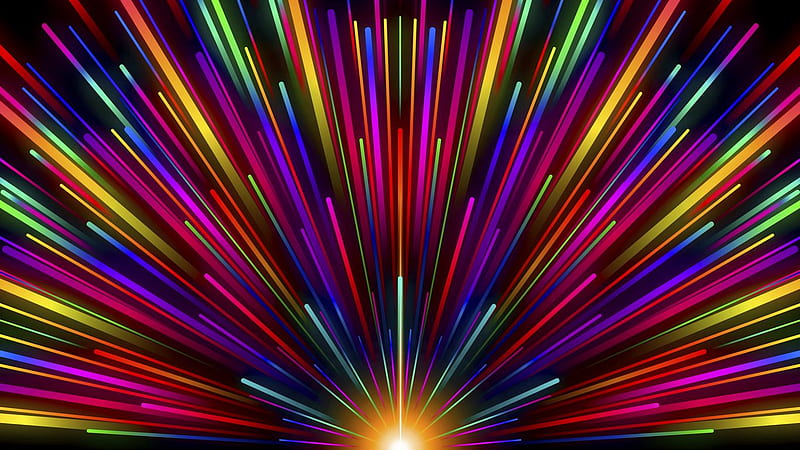 rays, stripes, multicolored, glow, rainbow tablet, laptop background, HD wallpaper