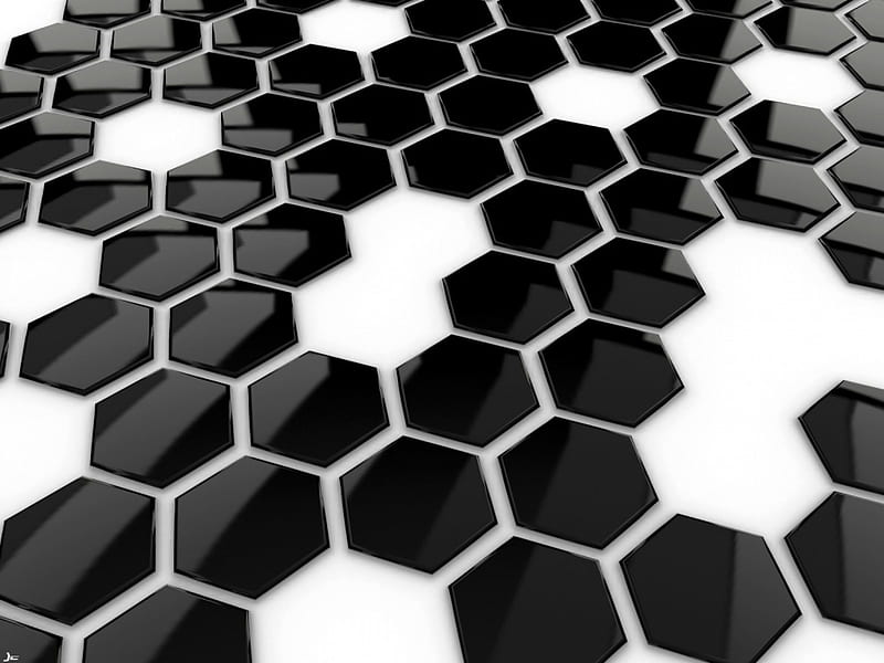 Onyx, 3d, hexagonal, HD wallpaper
