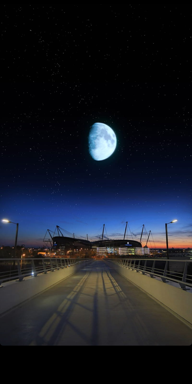 Manchester City , background, football, lights, manchester city, night, stadium, HD phone wallpaper