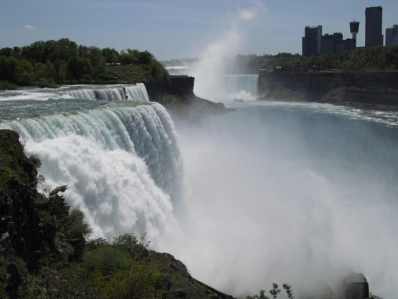 Niagara Falls, niagara, waterfall, canyon, waterfalls, HD wallpaper