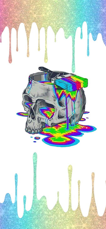 Paint Drips HD Phone   Peakpx   HD   Paint Drips Skull Drip Rainbow Thumbnail 