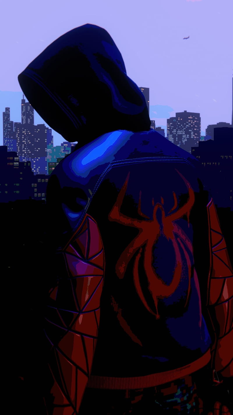 Spiderman - End Suit, end suit, miles morales, spider-man, spider-man miles morales, HD phone wallpaper