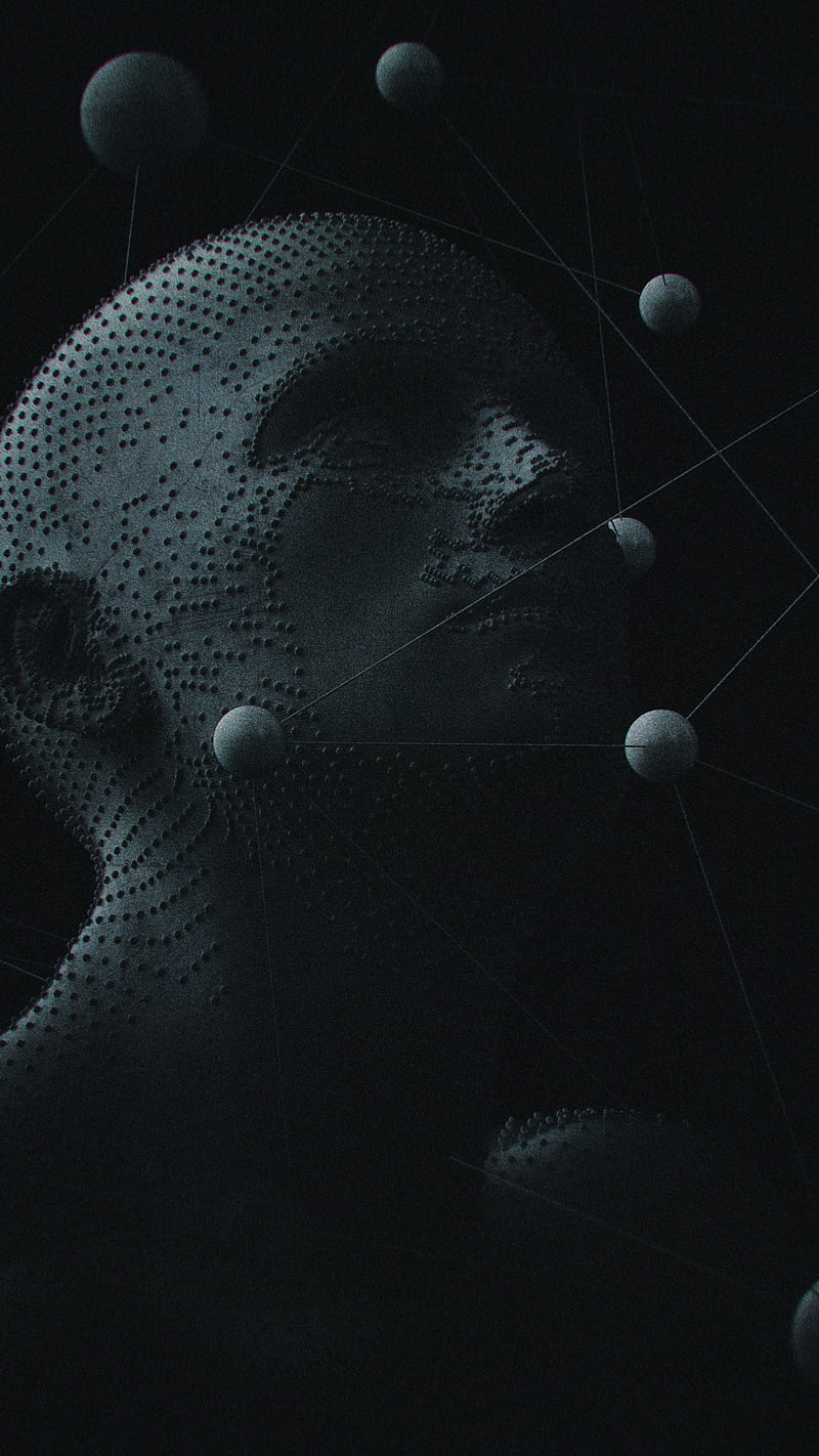 The Dreamer, dark, face, human, man, space, HD phone wallpaper