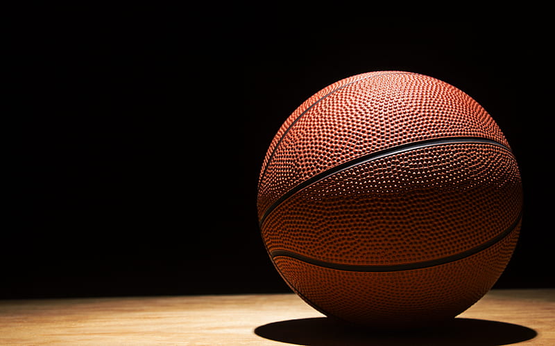 basketball ball, black background, basketball concepts, games, ball, basketball, HD wallpaper