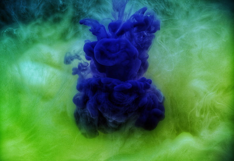 Blue Green Smoke, 420, black, dark, space, neon, vape, HD wallpaper