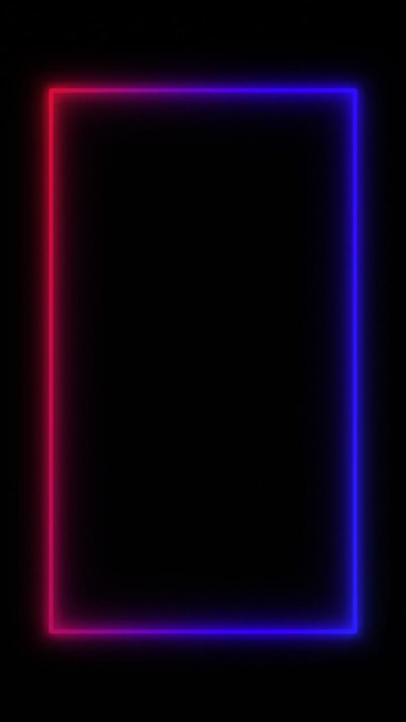 Neon Frame Edge, neon, galaxy, frame, edges, desenho, pattern impossible, triangle, logo, HD phone wallpaper