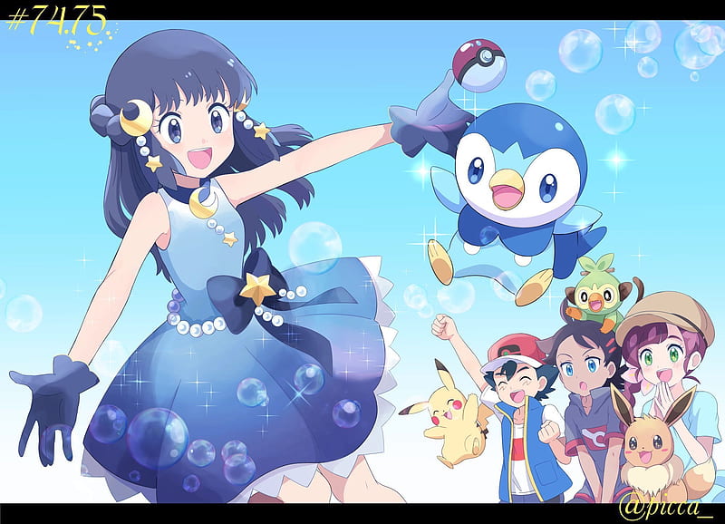 Anime, Pokémon, Piplup (Pokémon), Dawn (Pokémon), HD wallpaper