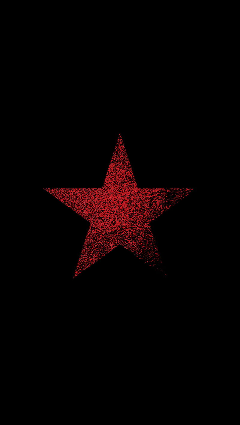 Red Star, black, clean, cool pentagram, simple, worn, HD phone wallpaper |  Peakpx