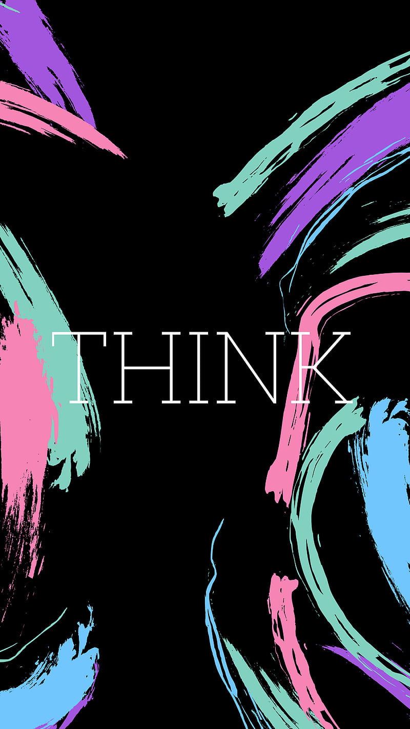 think, thoughts, lines, stripes, inscription, HD phone wallpaper