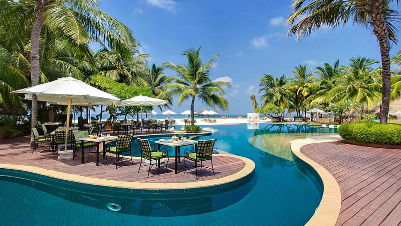 The Lap Of Luxury, luxury pool, swimming pool, luxury resort, luxurious pool, poolside, HD wallpaper