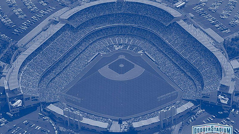 Aerial View Of Playground Stadium With Los Angeles Dodgers Dodgers, HD wallpaper