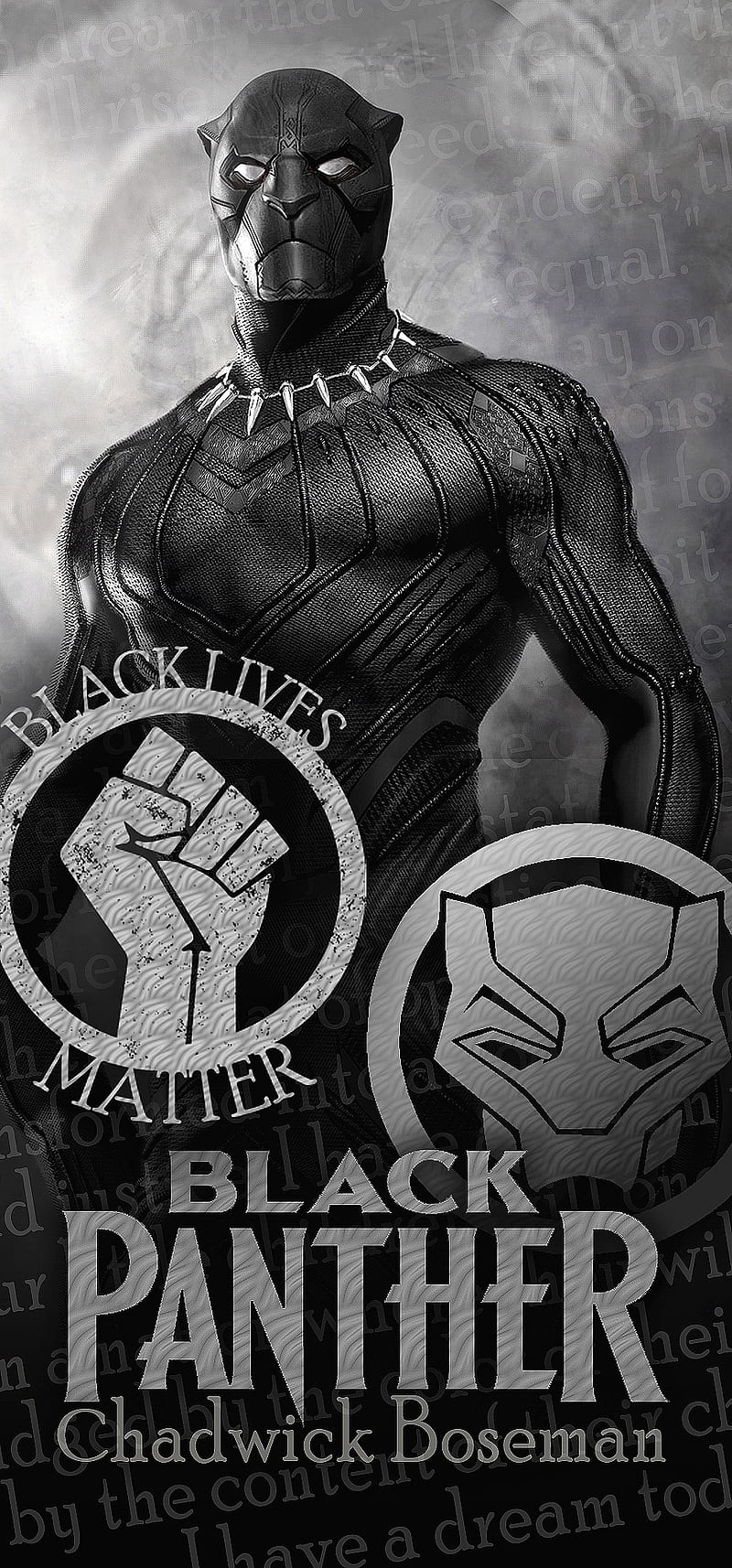 BLACK PANTHER MATTER, black lives matter, black panther, chadwick boseman, dead, HD phone wallpaper