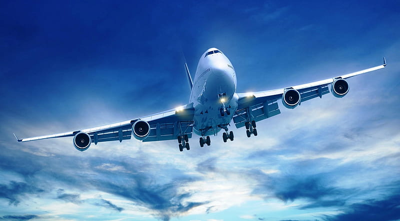 airplane, 747, commercial, aircraft, fun, HD wallpaper