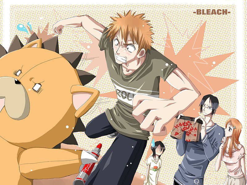 Anime, Bleach, Rukia Kuchiki, Ichigo Kurosaki, Orihime Inoue, Uryu ...