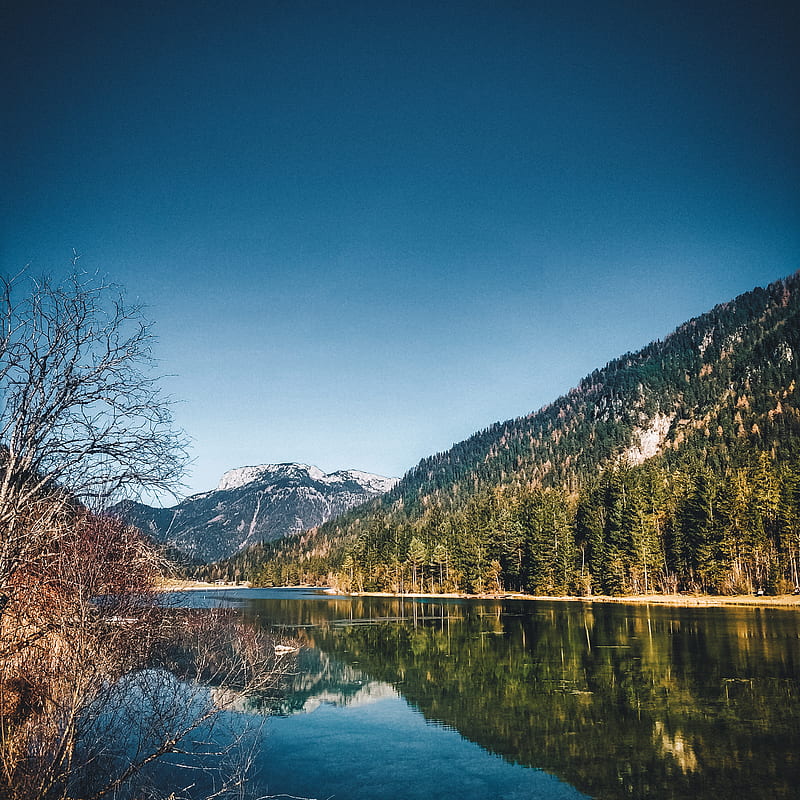 Nature in Austria, austria, nature, landscape, kitzbuhel, tirol, lake, HD phone wallpaper