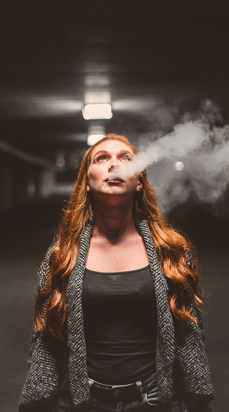 Smoking Girl, 3k, Tupac2x, nice, parking lot, smoke, you, HD phone wallpaper