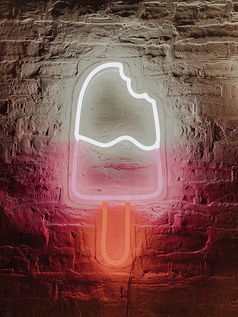 ice pop neon signage, HD phone wallpaper