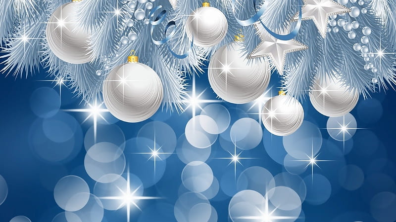 Christmas, abstract, blue, Christmas decorations, HD wallpaper | Peakpx