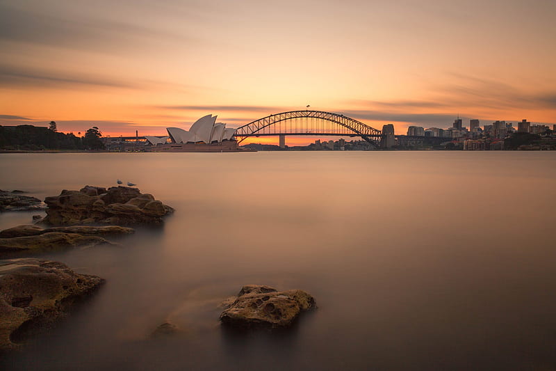 Man Made, Sydney Opera House, Australia, Bridge, Sydney, Sydney Harbour Bridge, HD wallpaper