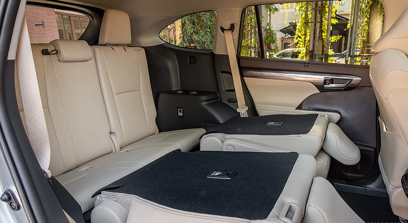 2020 Toyota Highlander Platinum (Color: Moon Dust) - Interior, Third Row Seats , car, HD wallpaper