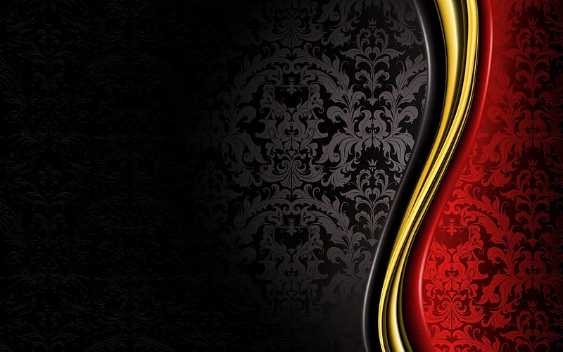 Black And Red, Black and Gold, HD wallpaper