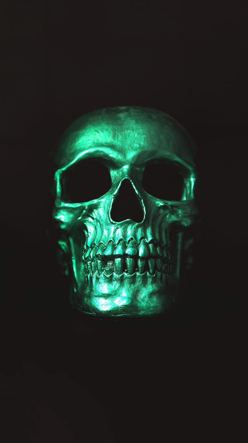 skull, black background, simple background, digital art, HD phone wallpaper