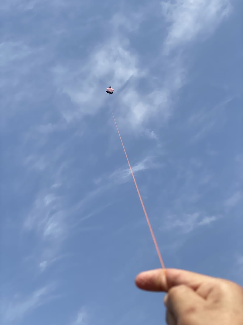 kite flying, clouds, sky, HD phone wallpaper