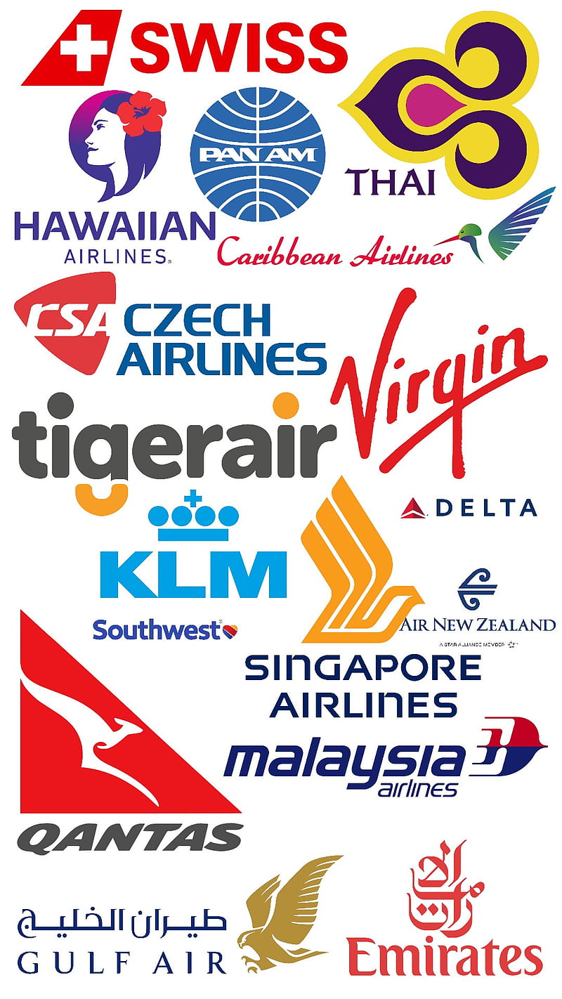Airlines, aviation, blue, brands, logos, qantas, red, swiss, HD phone wallpaper