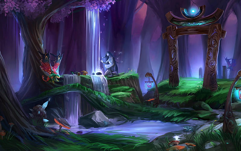 World of Warcraft art, forest, WoW, HD wallpaper