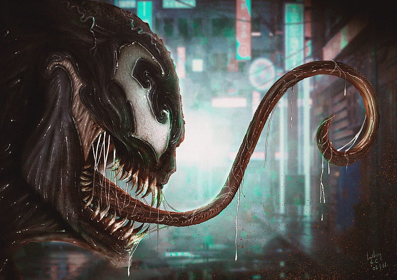 Venom Digitalart, venom, superheroes, digital-art, artist, artwork, artstation, HD wallpaper