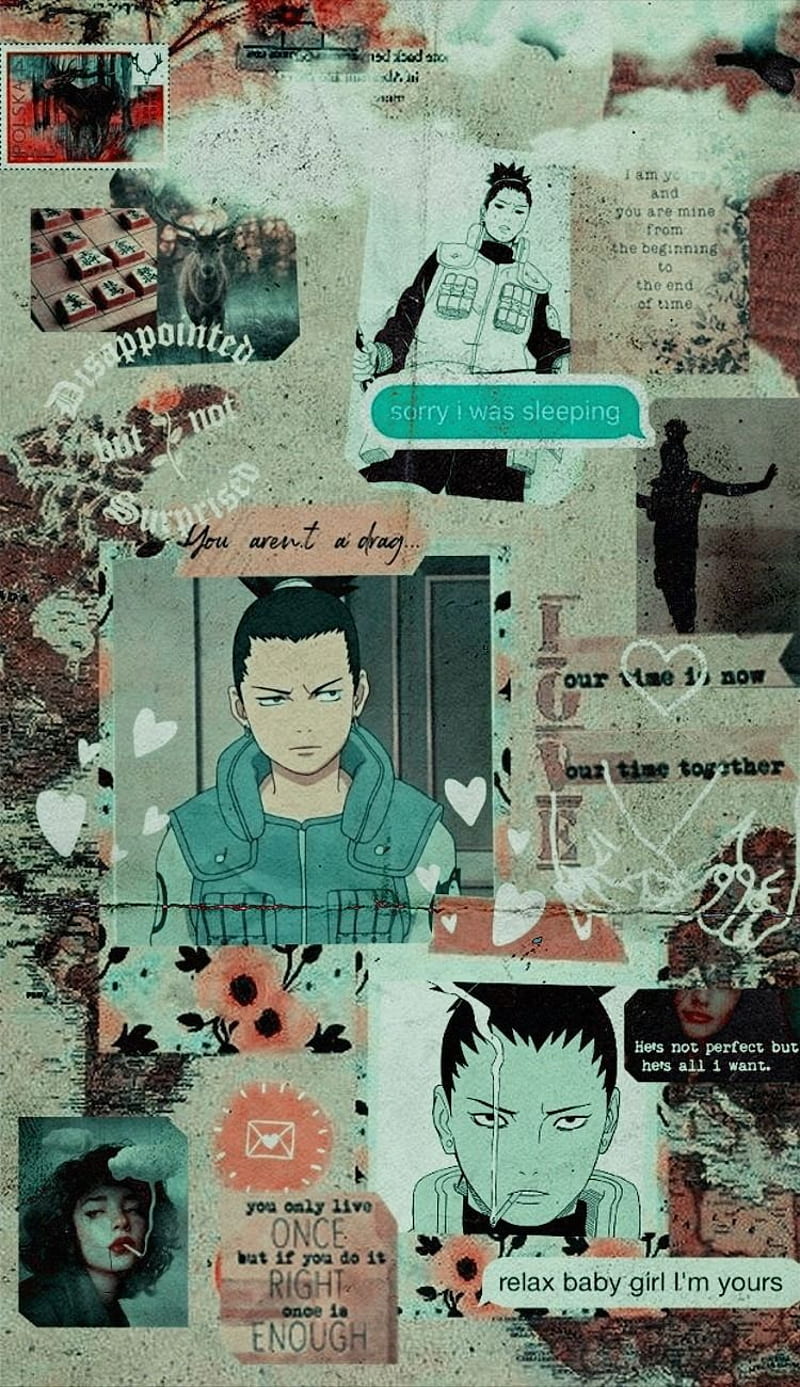 Shikamaru, naruto, collage, anime, HD phone wallpaper