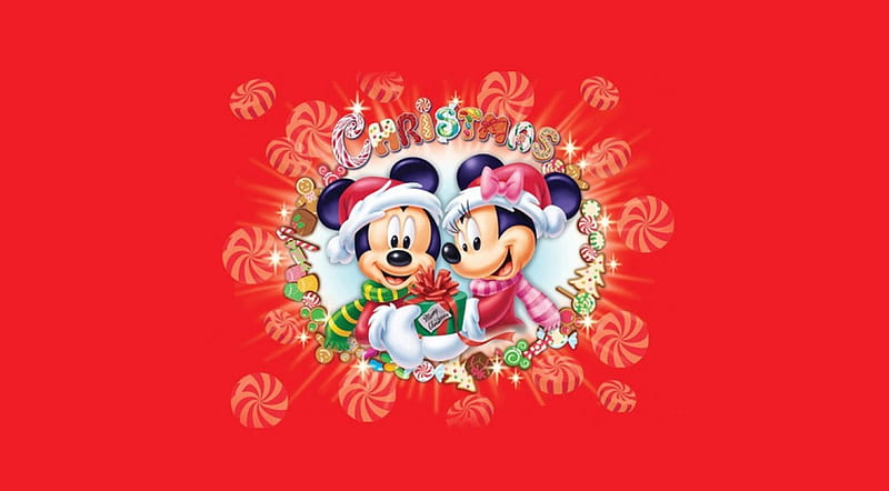 Happy Christmas, bonito, christmas, mickey, minnie, HD wallpaper | Peakpx