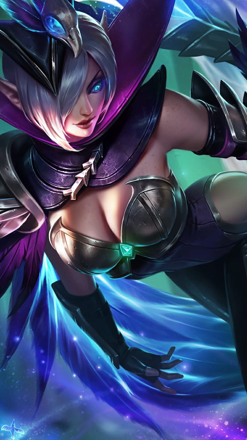 Mobile Legends , adc, best, butterfly, girl, hero, legendary, legends, miya, mobile, purple, HD phone wallpaper