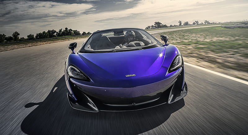 2020 McLaren 600LT Spider (Color: Lantana Purple) - Front , car, HD wallpaper