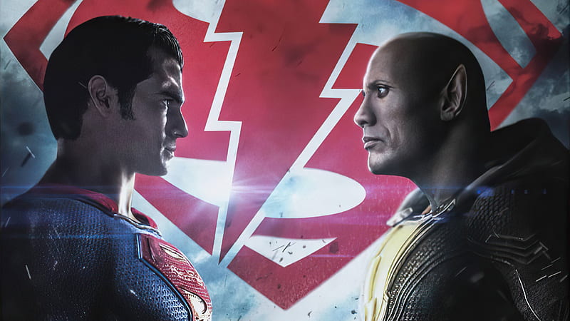 Wallpaper Henry Cavill, Superman, Black Adam, Wonder Woman