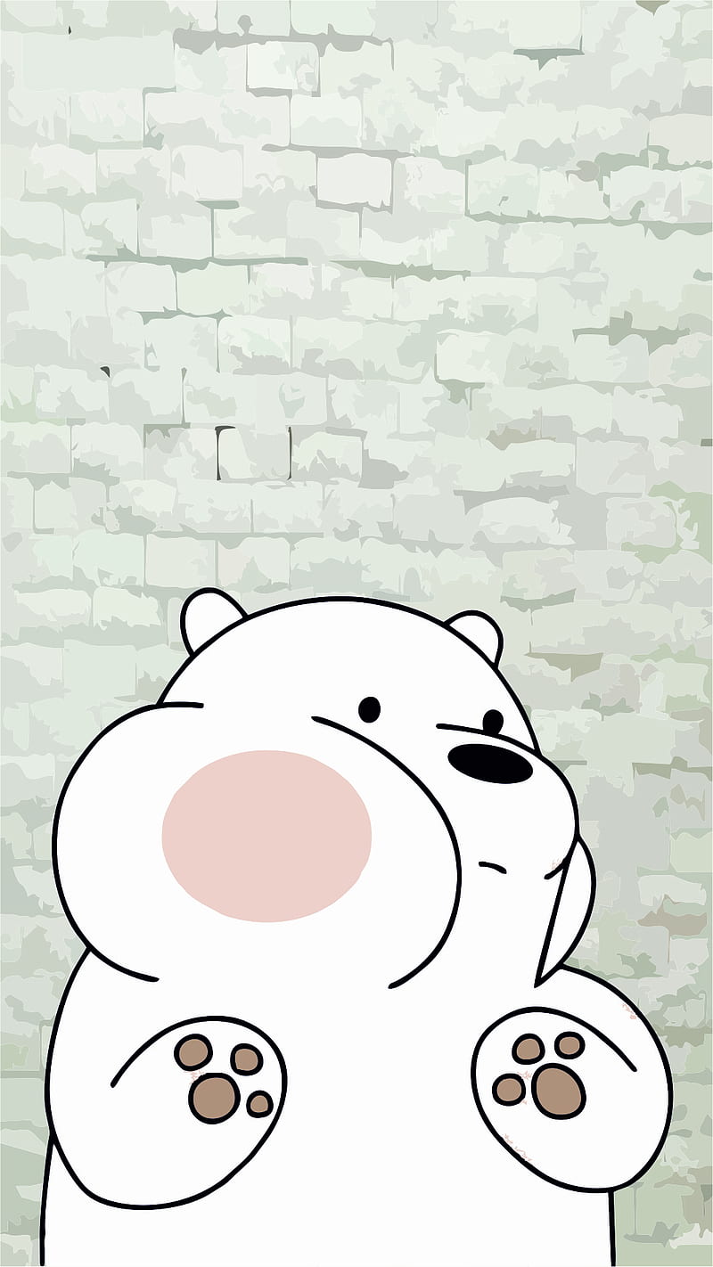 Bare Bears Ice Bear, glitter, hello, lock, locked, phone, screen, screens, sign, themes, touch, HD phone wallpaper