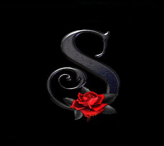 S letter rose, HD wallpaper