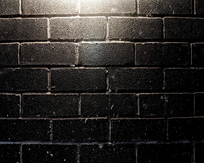 Black Brick Wall, black brick, wall abstract, HD wallpaper