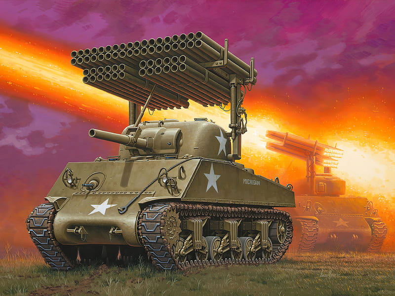 Tanks, M4 Sherman, Rocket Launcher, HD wallpaper