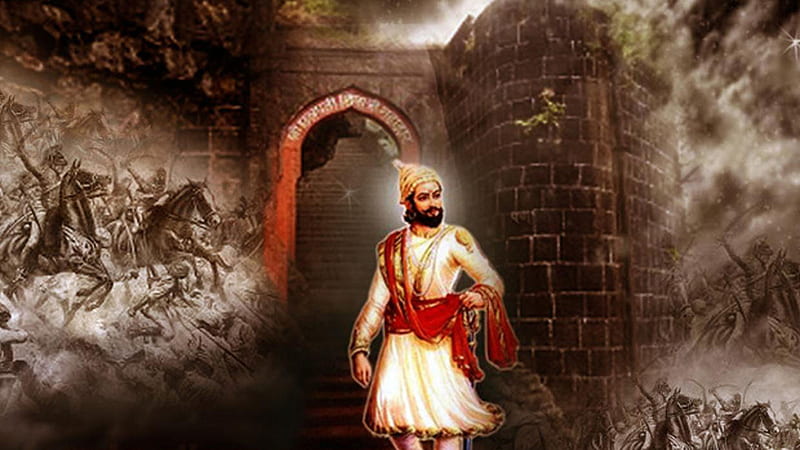 Shivaji Maharaj In Fort Background Shivaji Maharaj, HD wallpaper