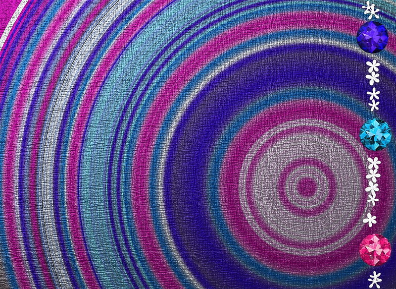 Color bullseye, colorful, purple, bullseye, gem, pink, blue, HD wallpaper