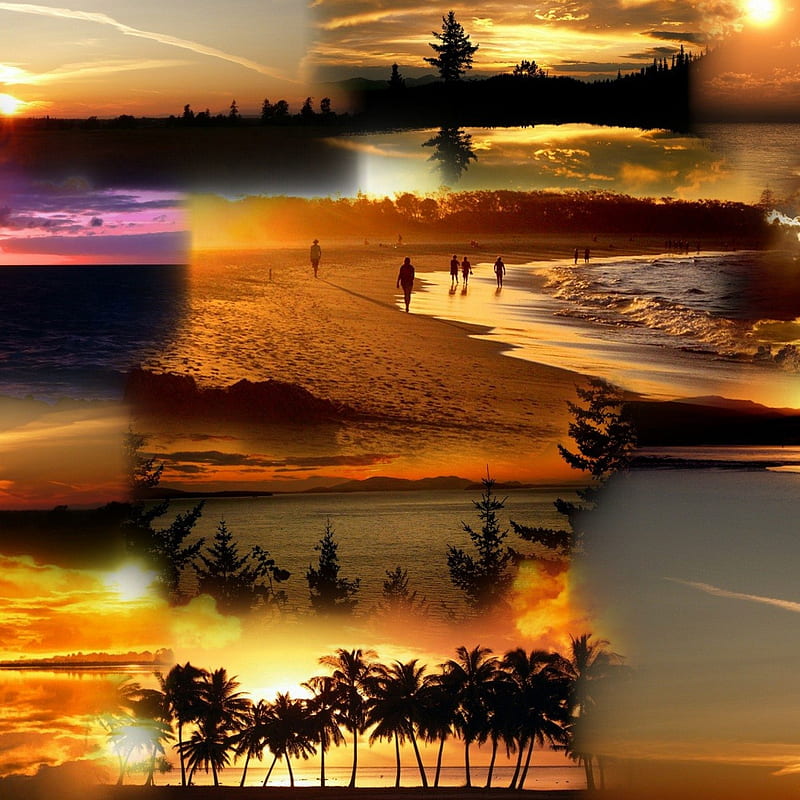Beach Sunsets, clouds, HD phone wallpaper
