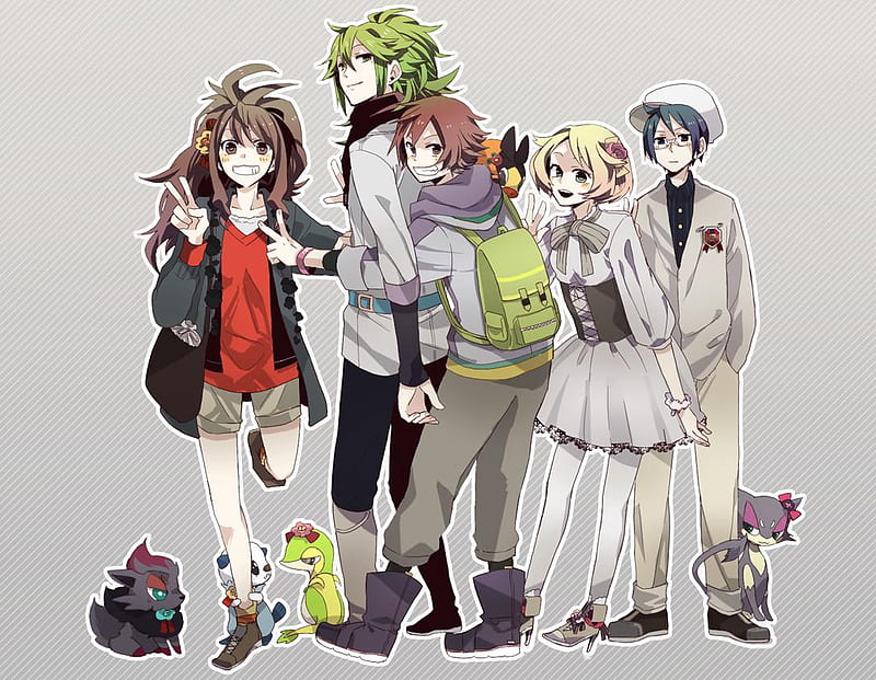 Pokemon Characters, trainers, snivy, anime, tepig, pokemon, HD wallpaper |  Peakpx